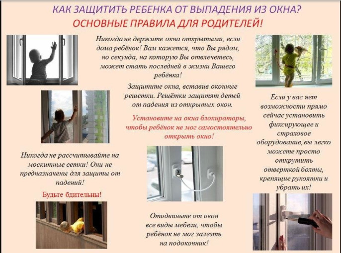 Памятка по профилактике выпадения детей из окна Памятка по профилактике выпадения детей из окна.